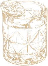 Old fashioned cocktail illustration